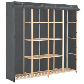 vidaXL Armadio Grigio 173x40x170 Cm In Tessuto - Vidaxl