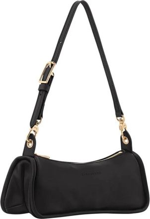 Longchamp Looong M Schoudertas - Dames - Schoudertassen - Zwart - ONE Size - Leer - Tassen