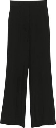 Sportmax Orario Broek - Dames - Wijde Broeken - Zwart - 2XS - Broeken