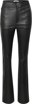 Gestuz Broek - Dames - Leren Broeken - Zwart - M - Leer - Broeken