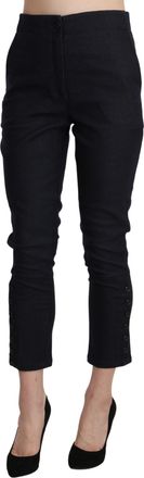 Ermanno Scervino High Waist Capri Cropped Cotton Womens Pants