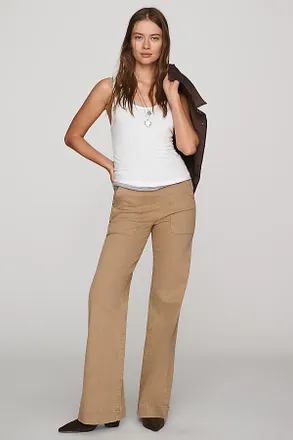 Joe's Side Zip High Rise Wide Leg Jeans