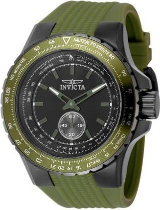 Invicta 49307 Aviator Watch in Black/green at Nordstrom Rack