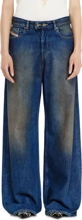 Diesel Relaxed Jeans Low Waist 1996 D-Sire, Dark blue, Button fly