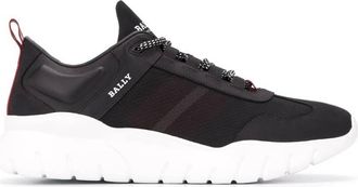 Bally Mens Brody Nabuk Calf Leather Sneakers in Black
