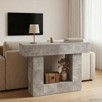 vidaXL Vidaxl Grigio Cemento 101 X 30 X 74 Cm