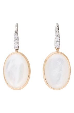 Marco Bicego Siviglia 18K Yellow Gold Diamond & Mother-of-Pearl Earrings at Nordstrom