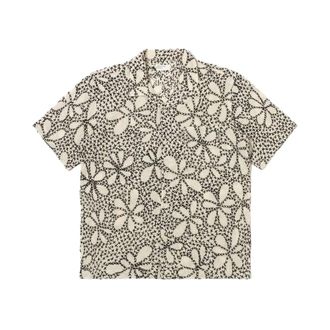 Universal Works Short Sleeve Shirts, male, Beige, Size: XL Road Shirt