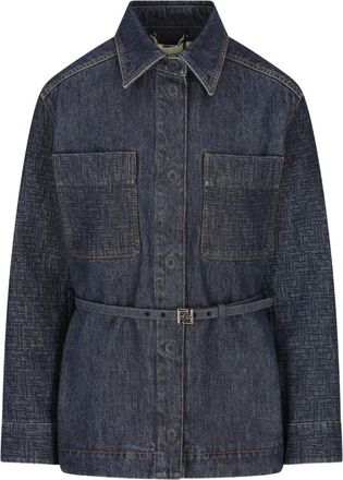 Fendi quilted patch-pocket jacket - Blauw