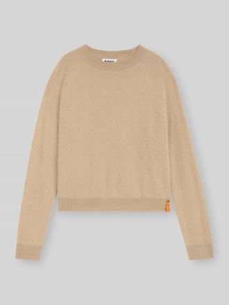 HUGO BOSS Relaxed Fit Strickpullover aus Schurwoll-Kaschmir-Mix Modell FEDDY in Beige, Größe XS