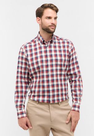 Eterna Langarmhemd ETERNA COMFORT FIT, Herren, Gr. XL, US-Gr&ouml;ssen, rubinrot, Twill, 70% Baumwolle, 30% Lyocell, normal, Manschette, Hemden Langarmhemd, EASY 
