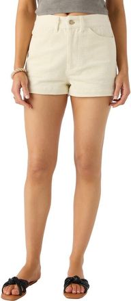 O'Neill Langford High Waist Corduroy Shorts in Winter White at Nordstrom, Size 30