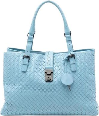 Bottega Veneta Pre-owned Medium Roma Tote - Dames - Vintage Shopper - Blauw - ONE Size - Vintage