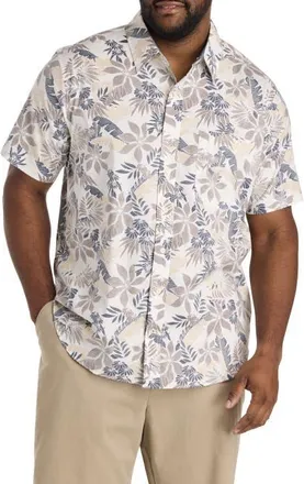 Nautica Big & Tall Floral Sport Shirt V2 in Sail White at Nordstrom, Size Xx-Large