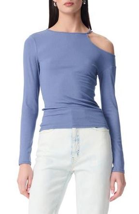 Robert Rodriguez Charlie Cold Shoulder Cutout Long Sleeve Top in Wild Wind at Nordstrom Rack, Size X-Small
