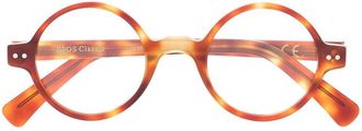 Epos Palladio round-frame glasses - unisex - Acetate - 43 - Brown