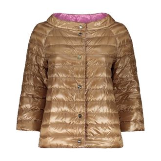 Herno Down Jackets, female, Brown, Size: 2XL Reversible Ultralight Down Jacket