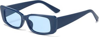 Generic Small Frame Mens Outdoor Sunglasses Vacation Driving Womens Sports Sun Glasses(Blue)