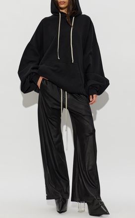 Rick Owens Satin Wide-leg Pants, Womens, Black