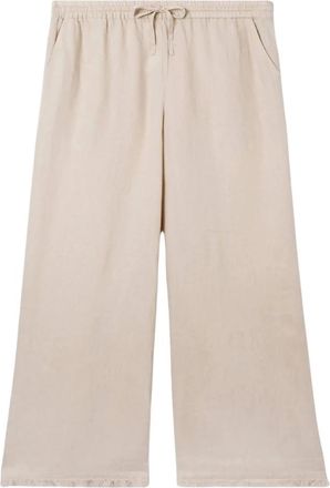 MC2 Saint Barth Irma Linnen Broek - Dames - Wijde Broeken - Beige - M - Linnen - Broeken