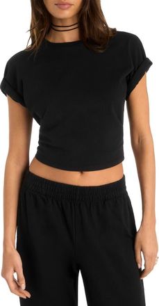 Vitamin A Coast Crop T-Shirt in Black at Nordstrom, Size Large