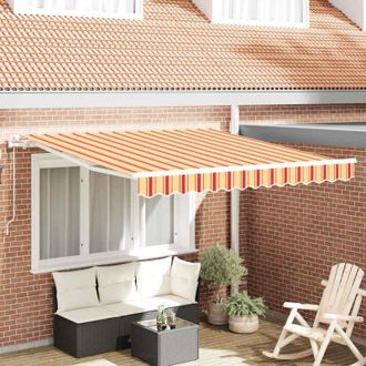 vidaXL Toldo Retr&aacute;ctil 300 X 250 Cm Amarillo Y Naranja Vidaxl