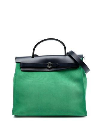 Herm&egrave;s 2018 Toile Herbag Zip 31 satchel - Blue