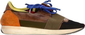 Balenciaga Pre-owned Womens Race Runner Trainer Shoes in Multicolor and Suede - Multicolour - Size 38.5 EU/IT