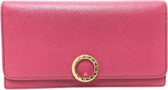 Bulgari Tweedehands leren portemonnees - Dames - Vintage Accessoires - Roze - ONE Size - Vintage