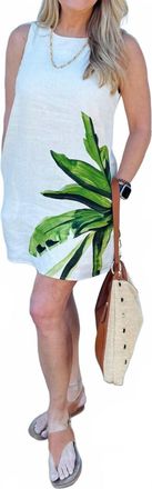 Sanctuary Way To Be Linen Shift Dress In Palmetta