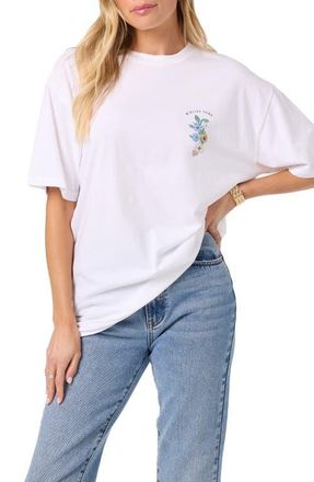 O'Neill Petal Oversize Cotton Graphic T-Shirt in White at Nordstrom, Size X-Small