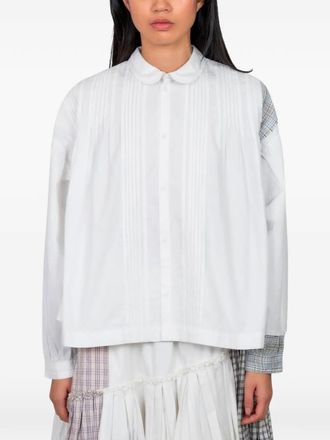 Story mfg. Camicia con dettaglio patchwork - Bianco