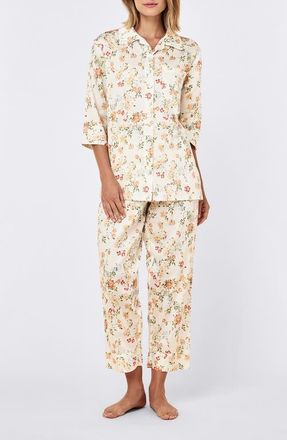 Papinelle Sleepwear Amber Crop Pajamas in Peach Parfait at Nordstrom, Size Xx-Large