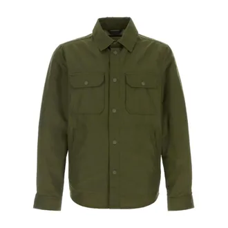 Woolrich Light Jackets, male, Green, Size: XL Shirt Jacket