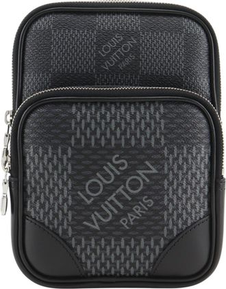 Louis Vuitton Black Damier Graphite Shoulder Bag Sling Bag (Pre-Owned)