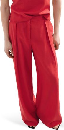 Mango Straight Leg Pants in Red at Nordstrom, Size 10