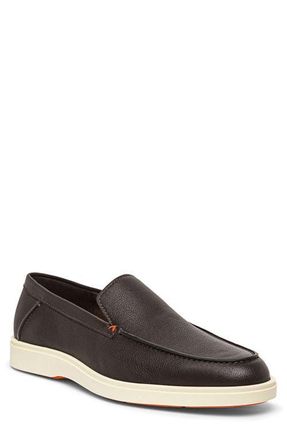 Santoni Botanist Slip-On Shoe in Dark Brown Leather at Nordstrom, Size 11.5