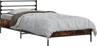 vidaXL Estructura De Cama Roble Ahumado 80 X 200 Cm Vidaxl