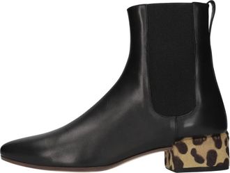 Francesco Russo Beatles Enkellaars - Dames - Chelseaboots - Zwart - 40 EU - Leer - Schoenen