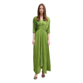 Joseph Ribkoff Formele Maxi Wikkeljurk - Dames - Maxi kleedjes - Groen - XL - Polyester - Kleedjes