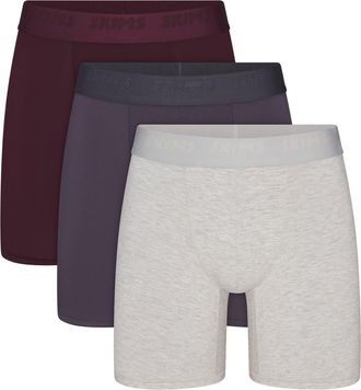 SKIMS 3-Pack 5-Inch Stretch Modal Boxer Briefs in Raven Multi at Nordstrom, Size Xx-Large