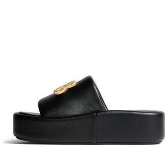 Balenciaga (WMNS) Balenciaga Rise Sandals Black Shiny Nappa Lambskin 788494WB7E11080