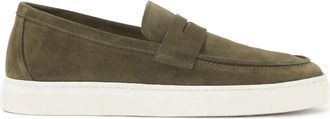 Kazar Slip-on su&egrave;de sneakers in khakikleur - Heren - Loafers - Groen - 43 EU - Su&egrave;de - Schoenen
