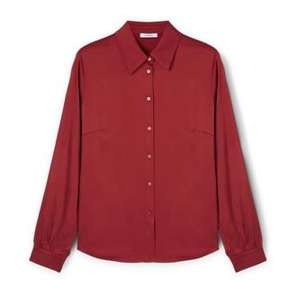Motivi Dames, Blouses & Shirts, Rood, Maat: XS Satijn