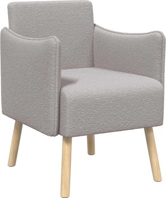 vidaXL Sill&oacute;n Decorativo Gris Claro Boucl&eacute; Vidaxl