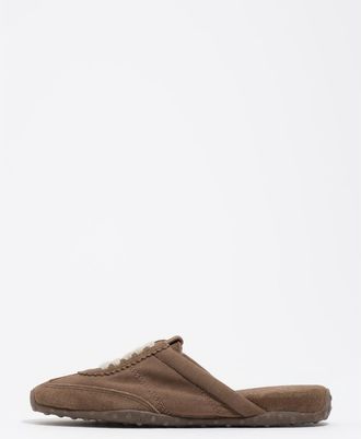 Bimba & Lola Suede And Fabric 13 31 Mule Sneaker in Taupe at Nordstrom, Size 37