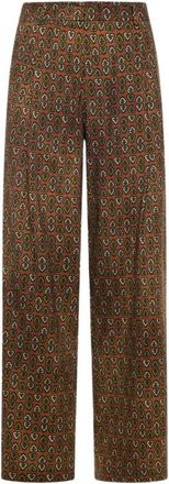 Pierre-Louis Mascia Beatex Broek - Dames - Wijde Broeken - Bruin - M - Wol - Broeken