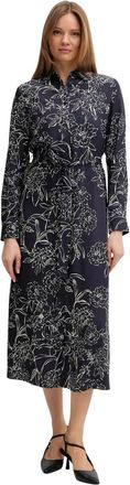 GANT Bloemenprint Blousejurk - Dames - Shirt Kleedjes - Blauw - M - Kleedjes