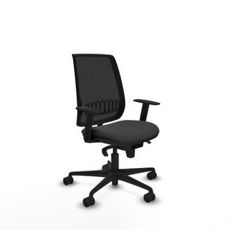 Piqueras y Crespo Silla De Oficina Piqueras Y Crespo Alares Negro Soporte Lumbar Ajustable