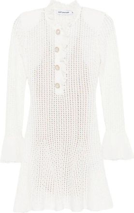 Self Portrait Pointelle Knit Mini Dress